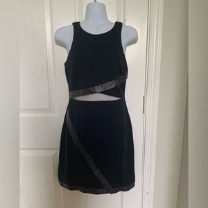 Small Black Bailey 44 Dress with Faux Leather Trim